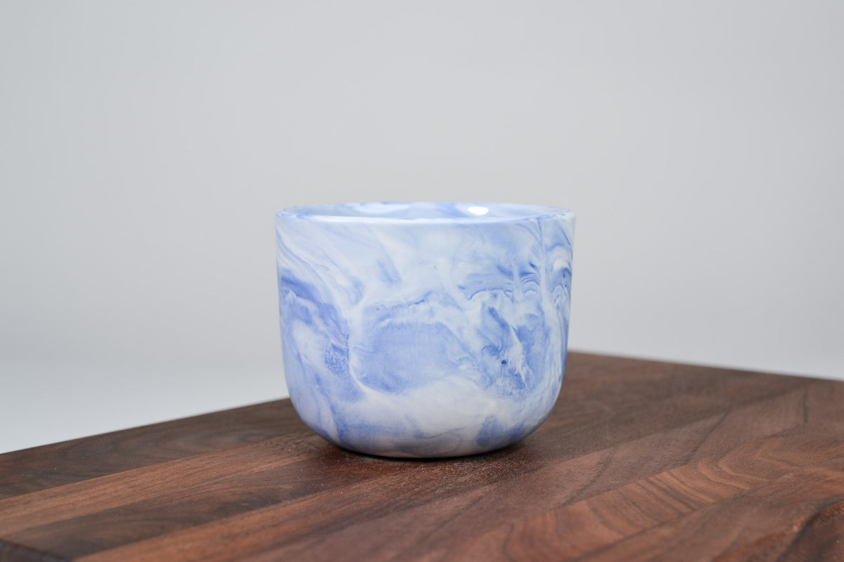 Porcelain coffee mug - Flow - blue - 200 ml