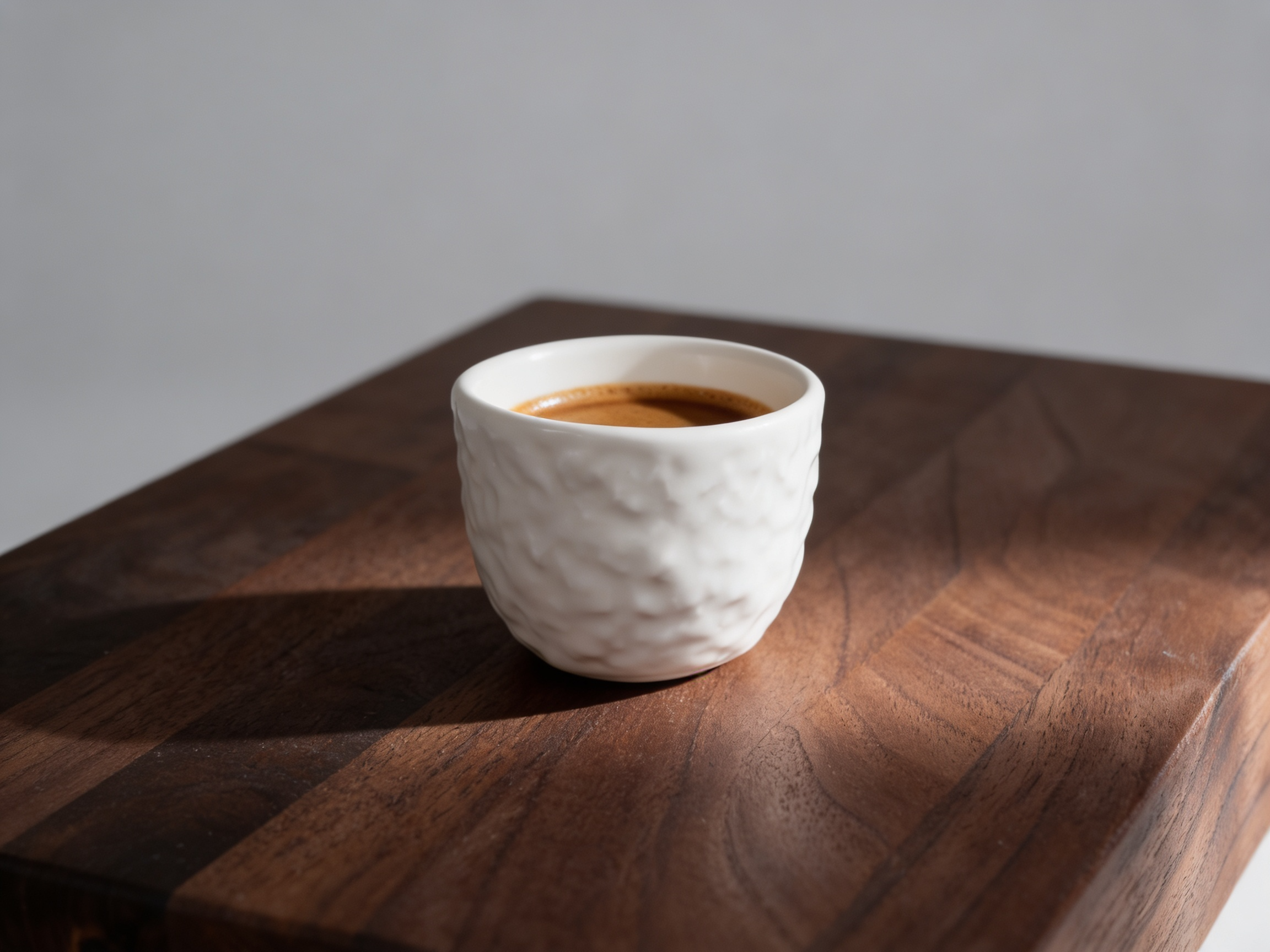 Strukturovaný kávový hrnek, krémově bílý - 75 ml