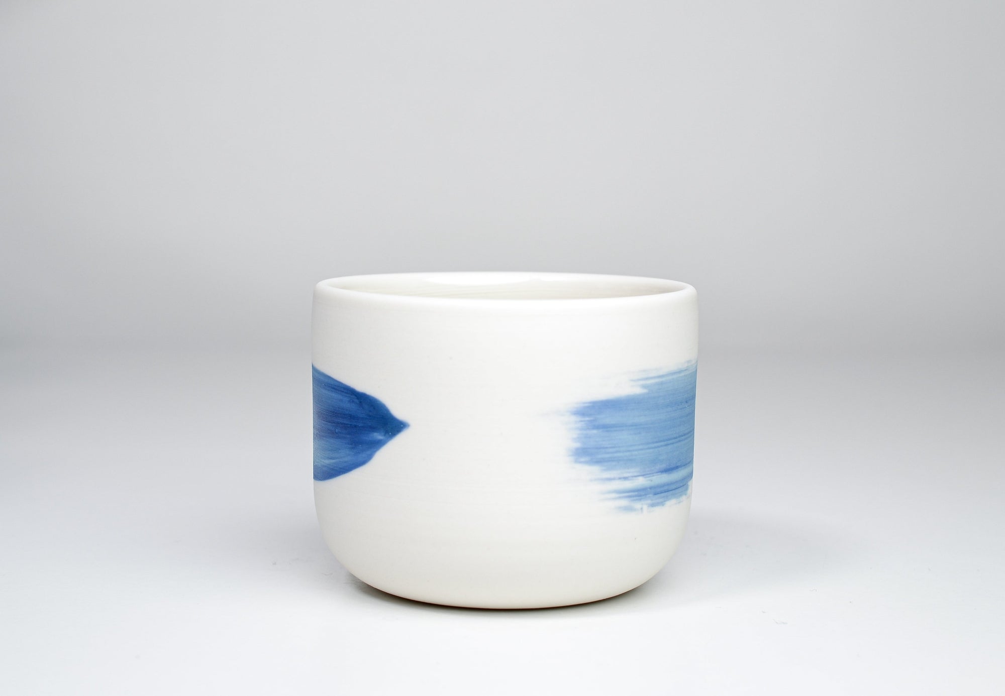 Simple cup, blue line, 200ml