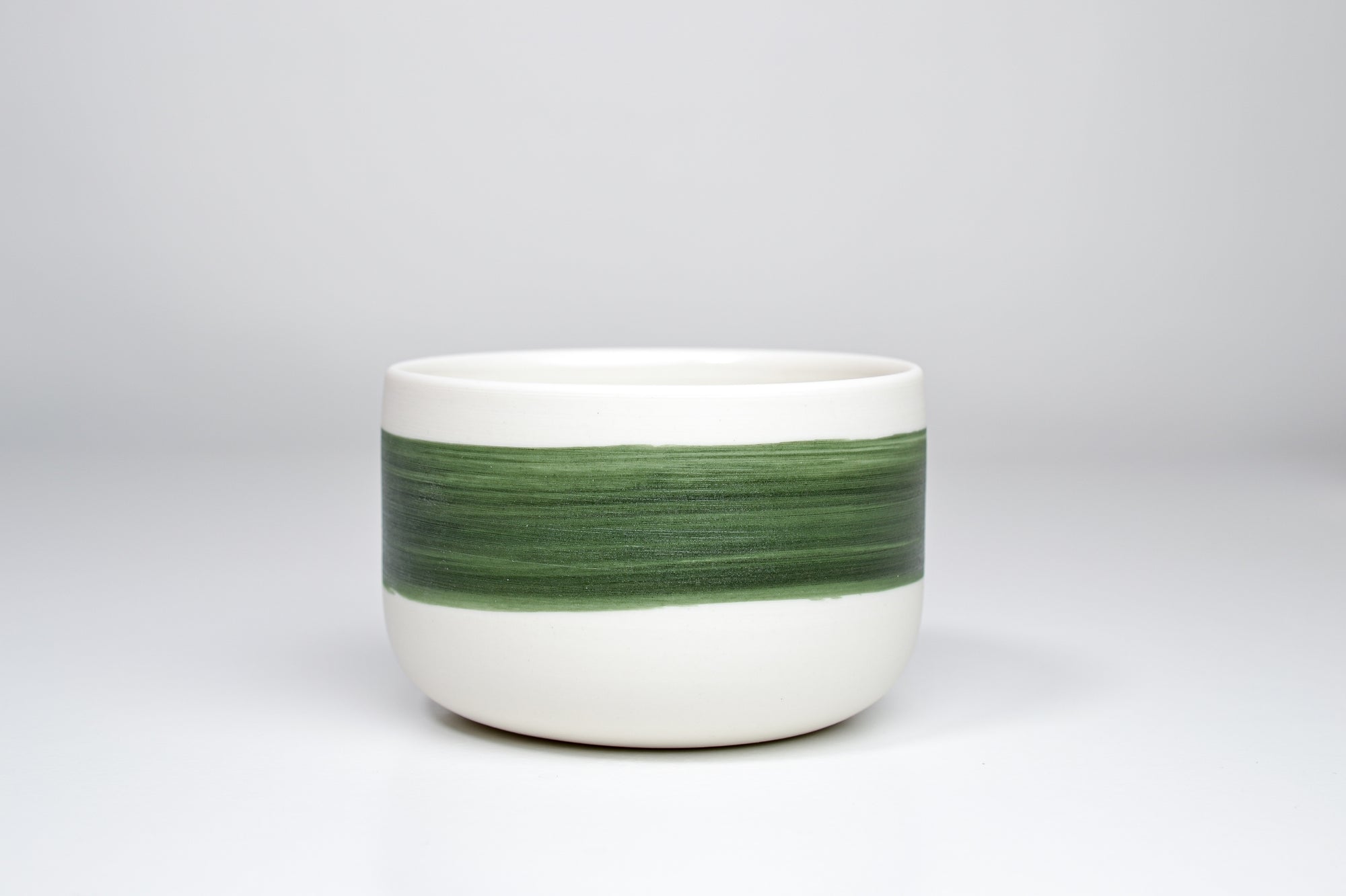 Simple cup, green line, 300ml