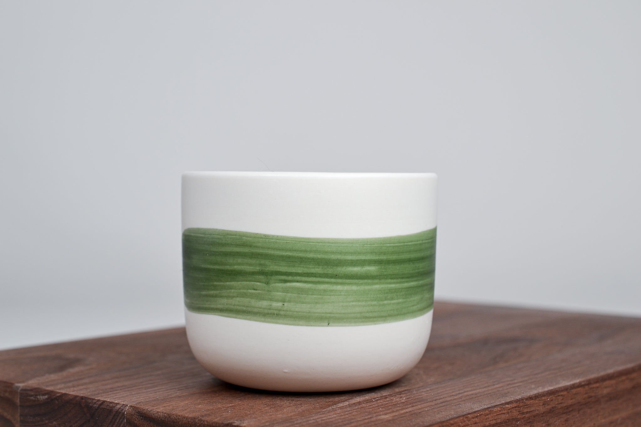 Simple cup, green line, 210ml
