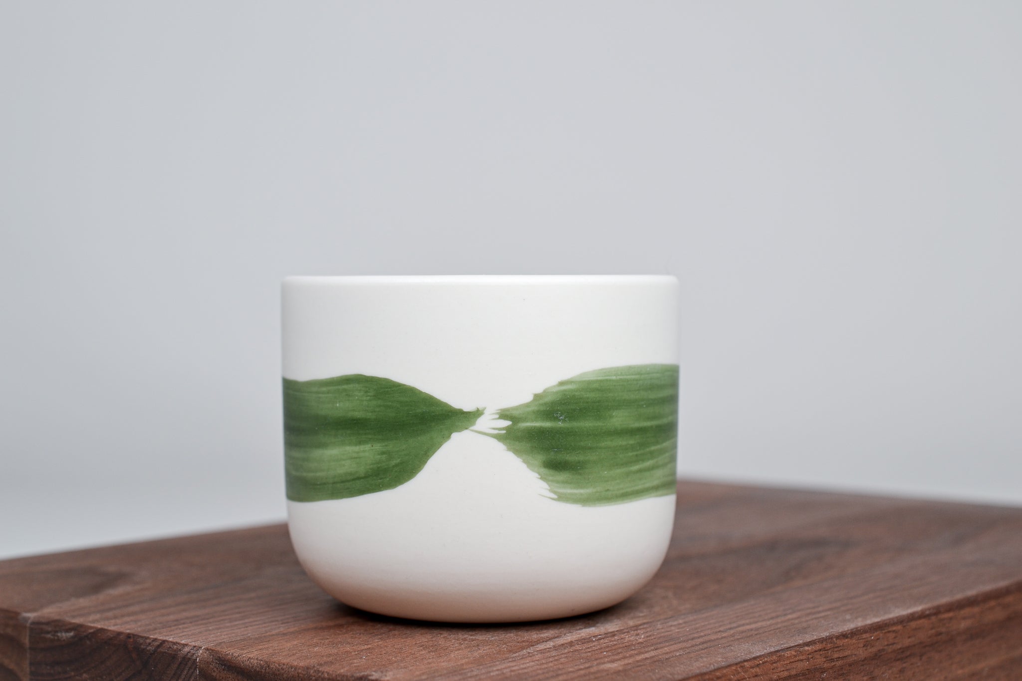 Simple cup, green line, 210ml