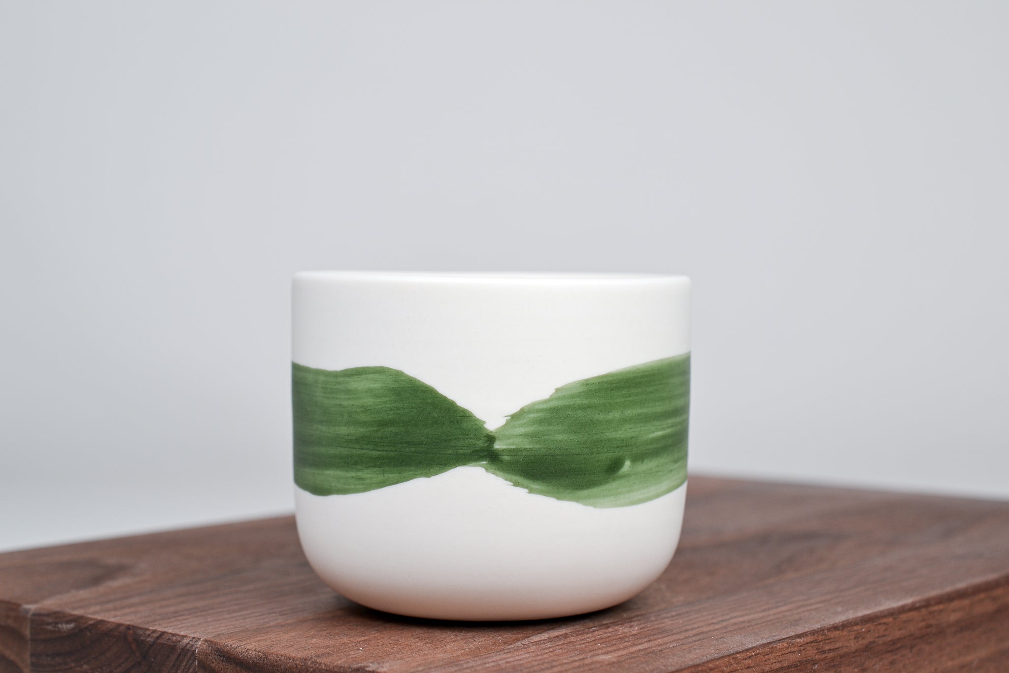 Simple cup, green line, 210ml