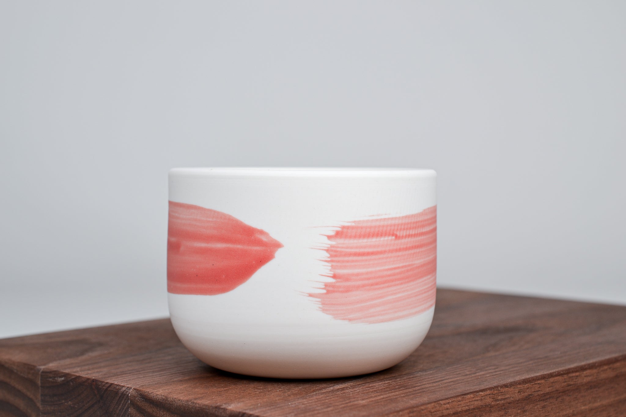 Cherry pink line - Simple cup for coffee - 300ml