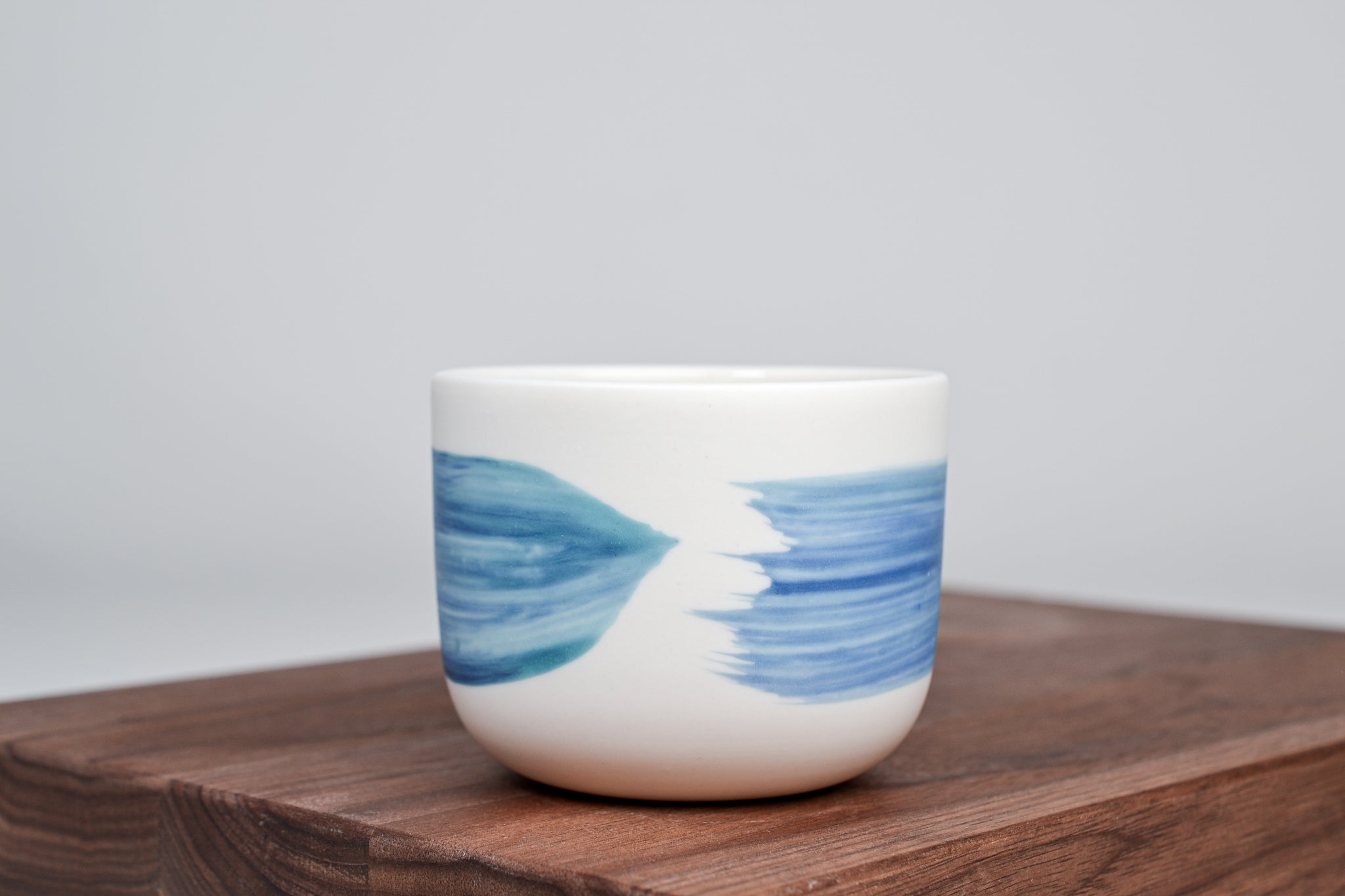 Blue&green line - Simple cup for coffee - 200ml