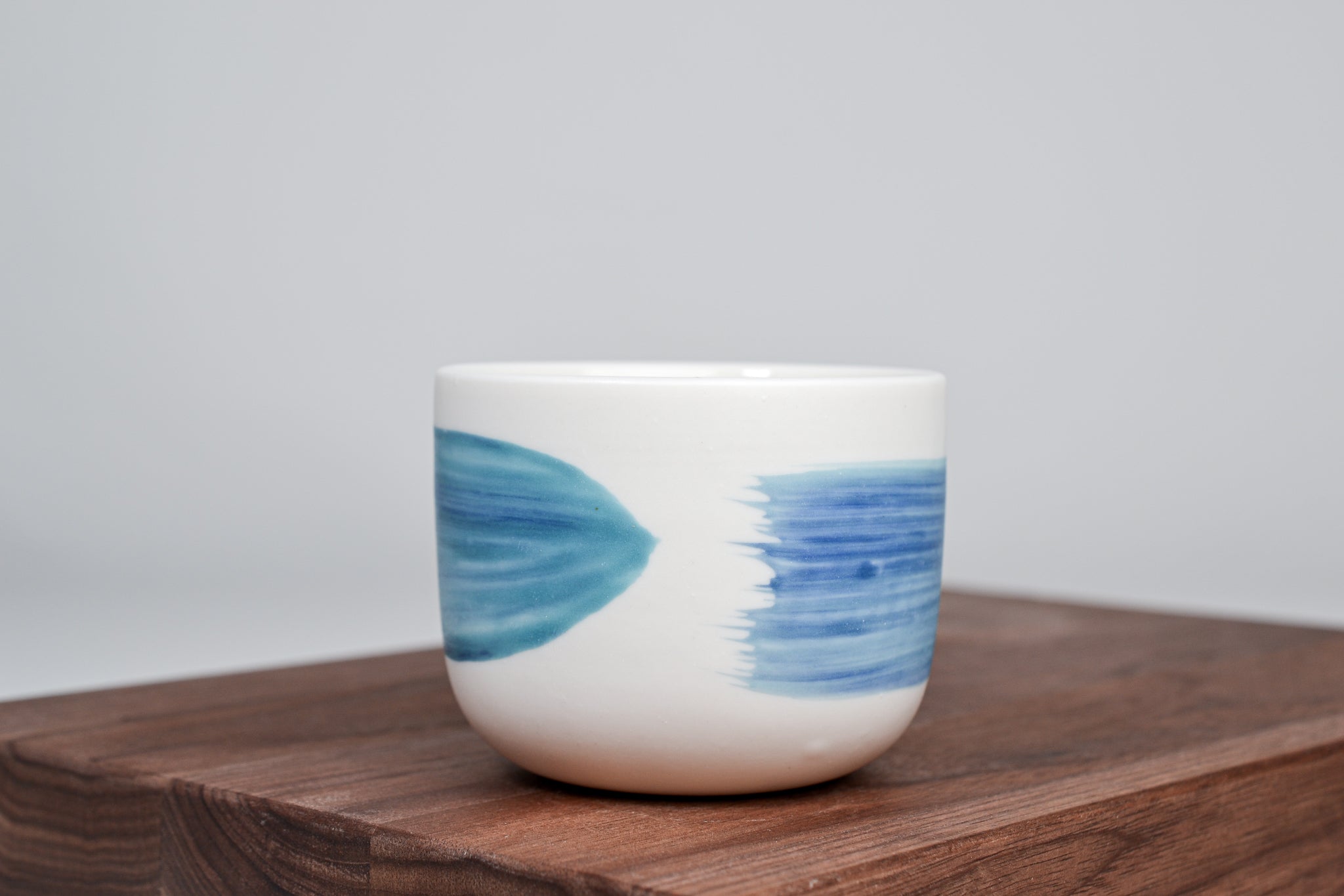 Blue&green line - Simple cup for coffee - 200ml