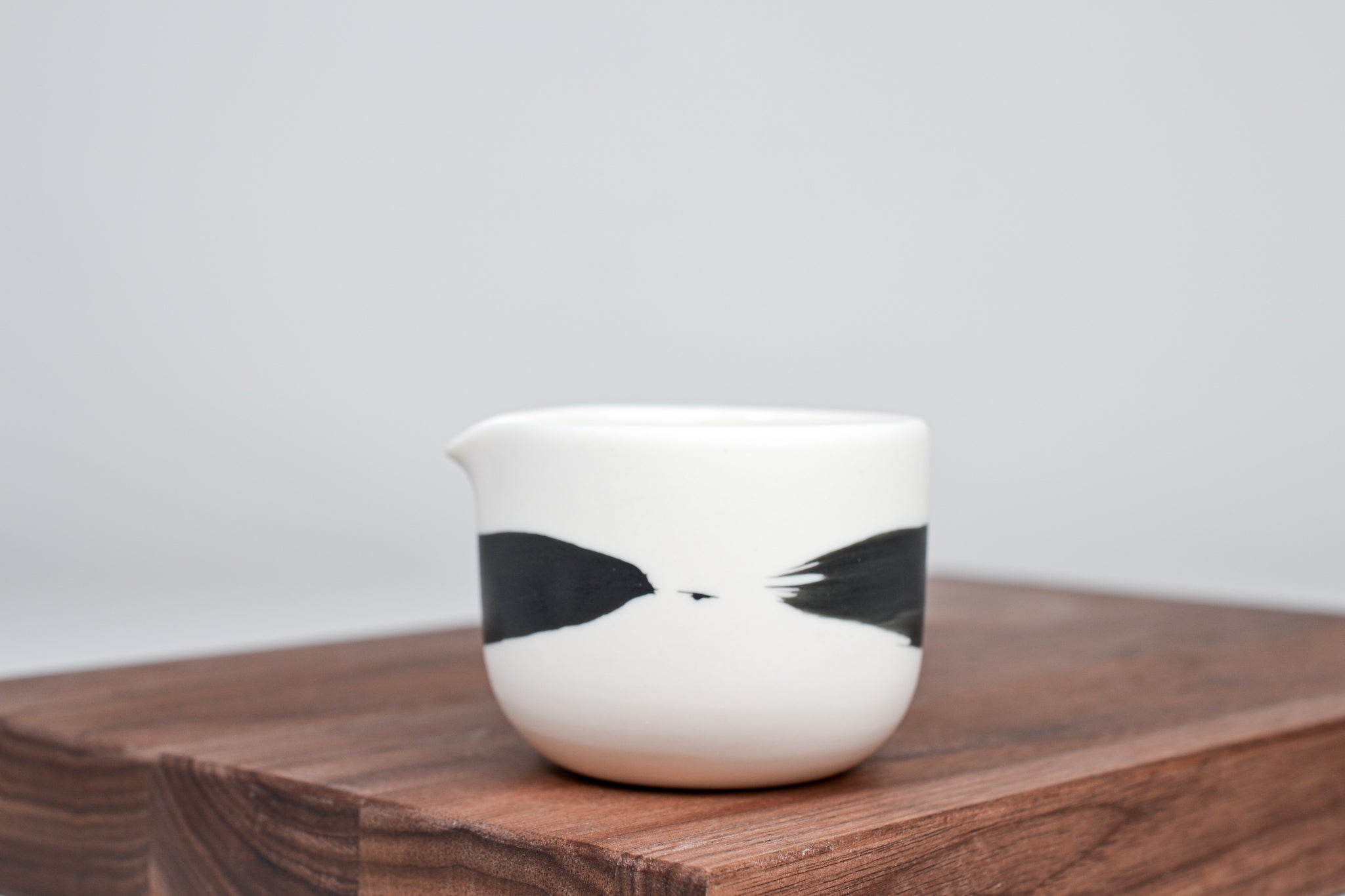 Simple milk jug, black line, 75ml