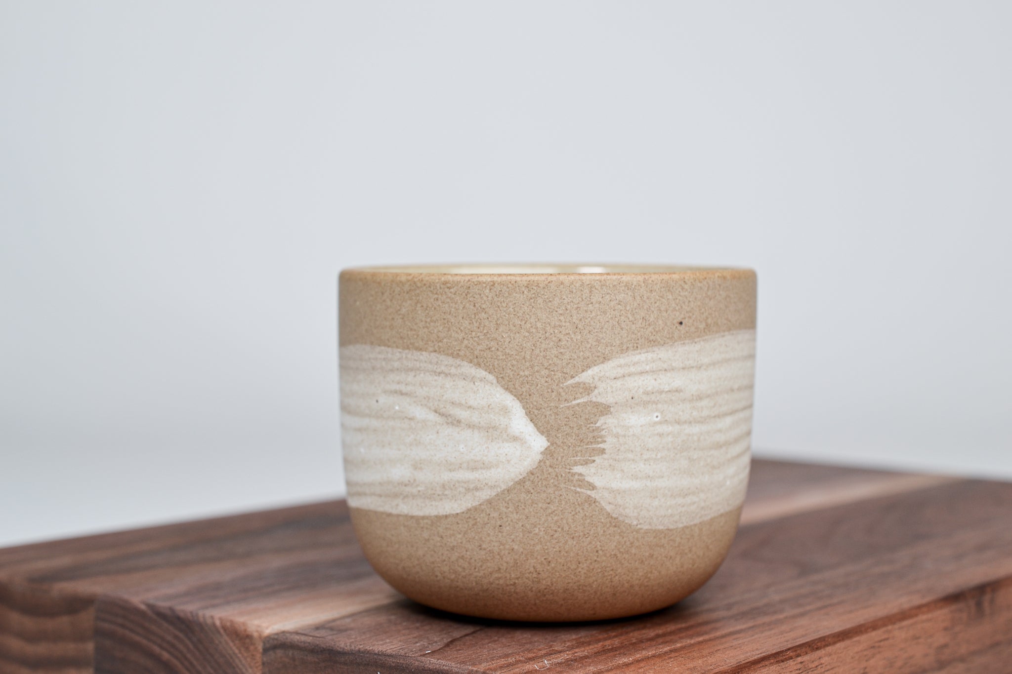 Simple cup cinnamon, white line - 250 ml