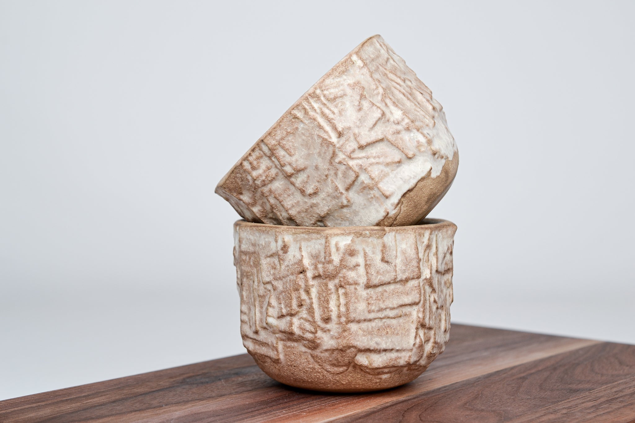 Structured coffee cup, stone