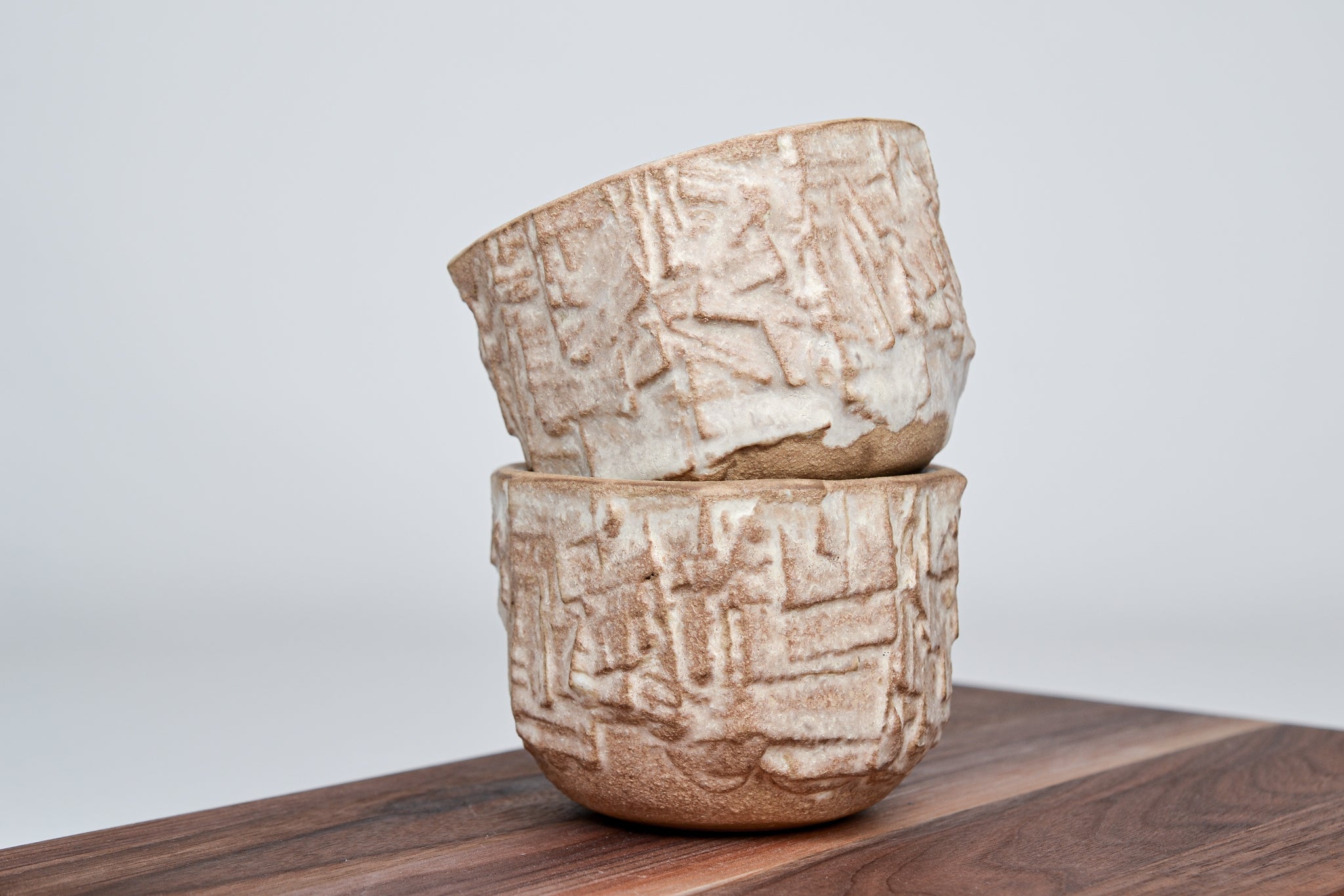 Structured coffee cup, stone