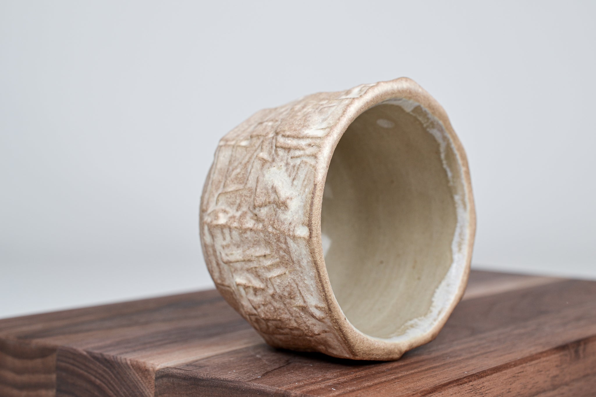 Structured coffee cup, stone
