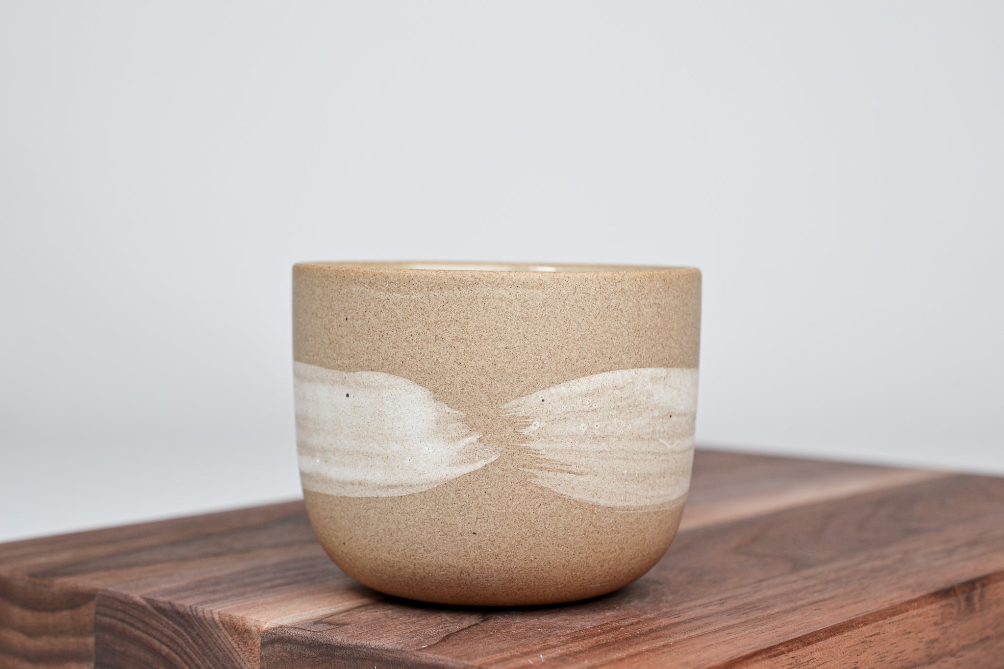 Simple cup cinnamon, white line - 250 ml