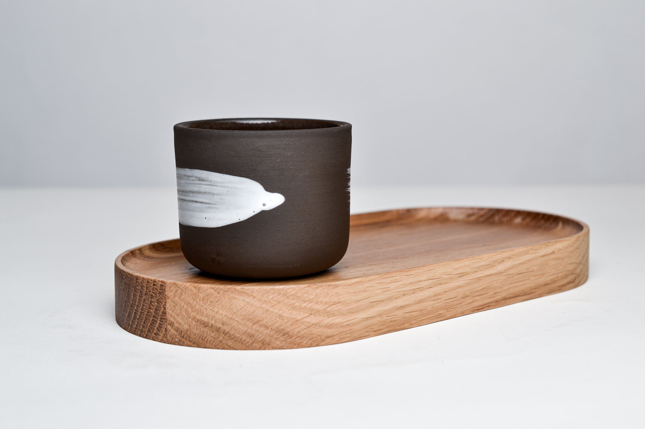 Wooden coaster for espresso cups
