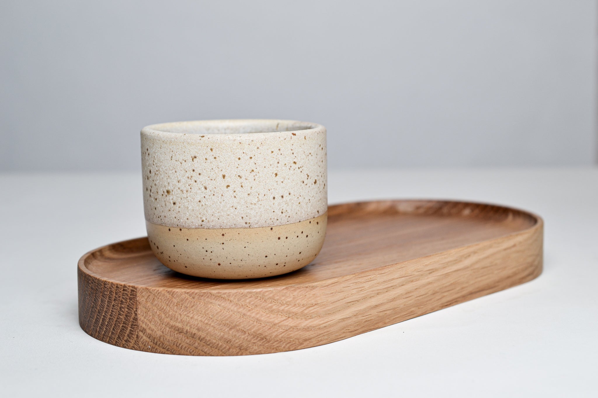 Wooden coaster for espresso cups