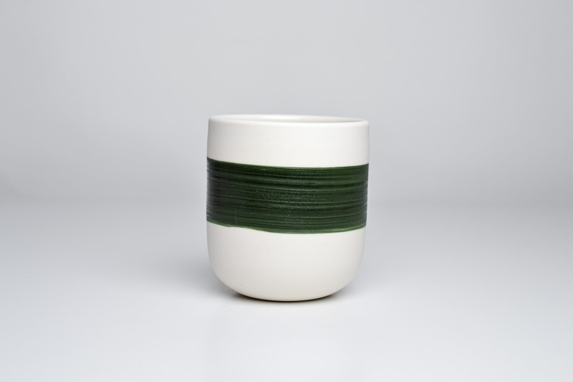 Simple cup, green line, 250ml