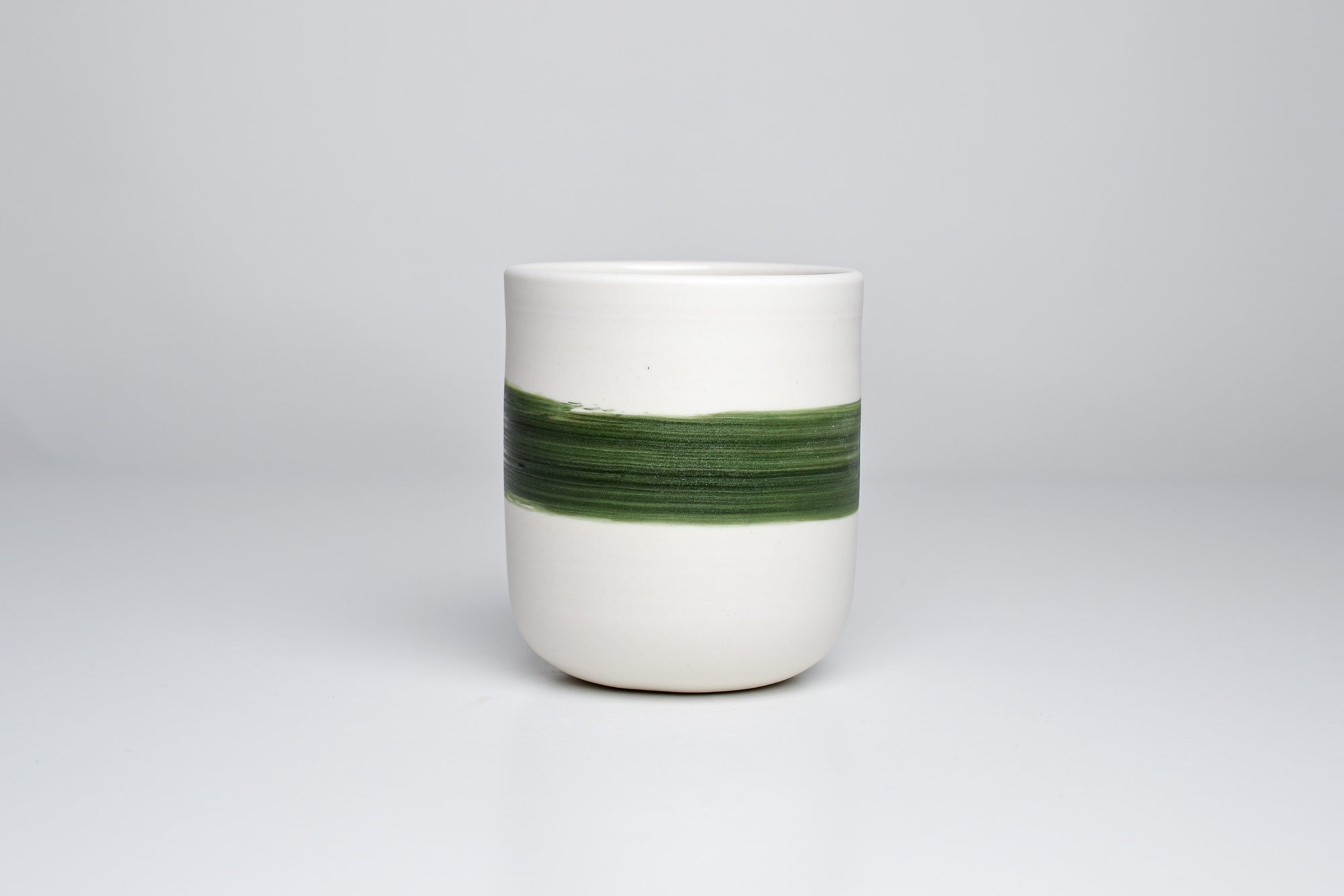 Simple cup, green line, 250ml
