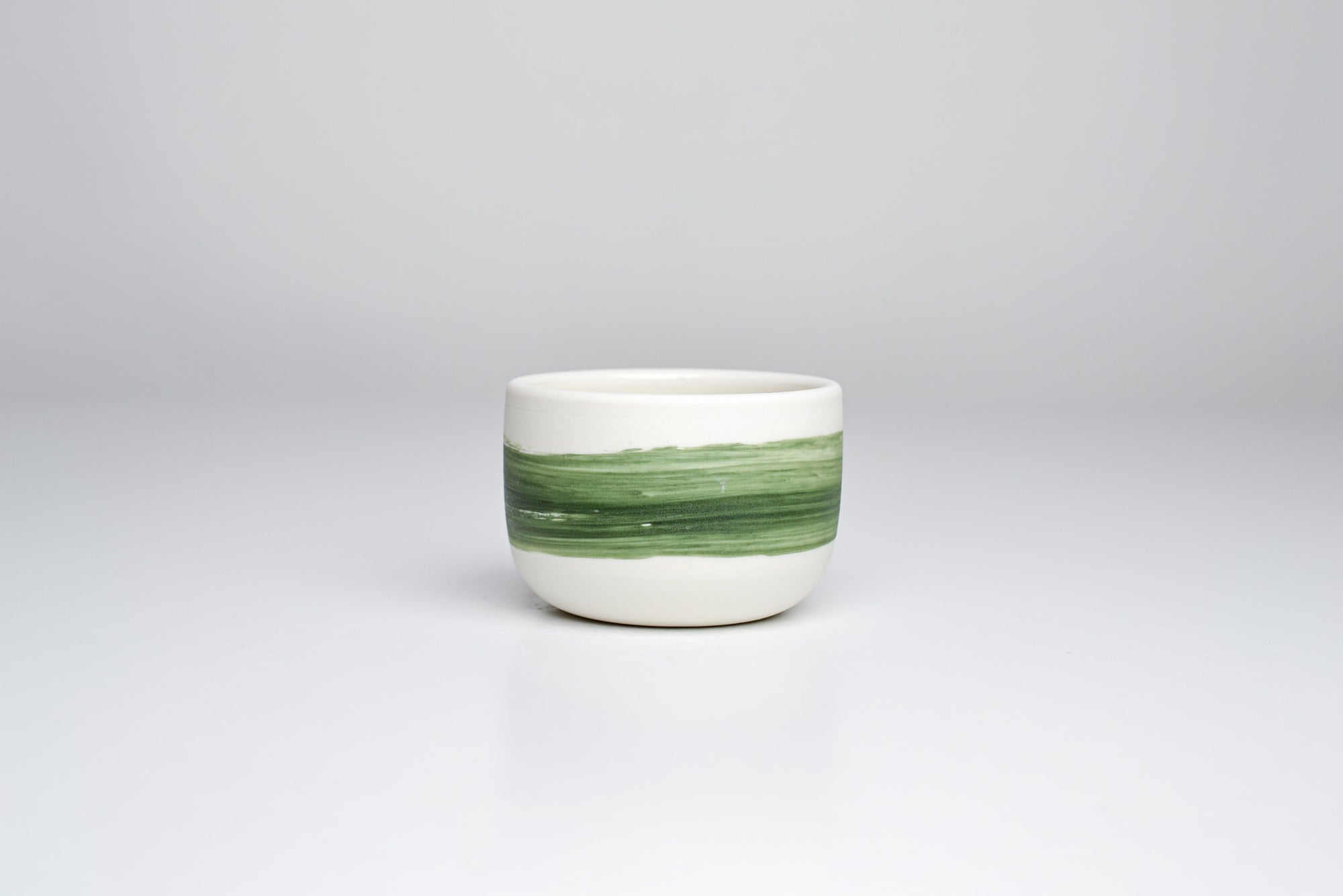 Simple cup, green line, 70ml