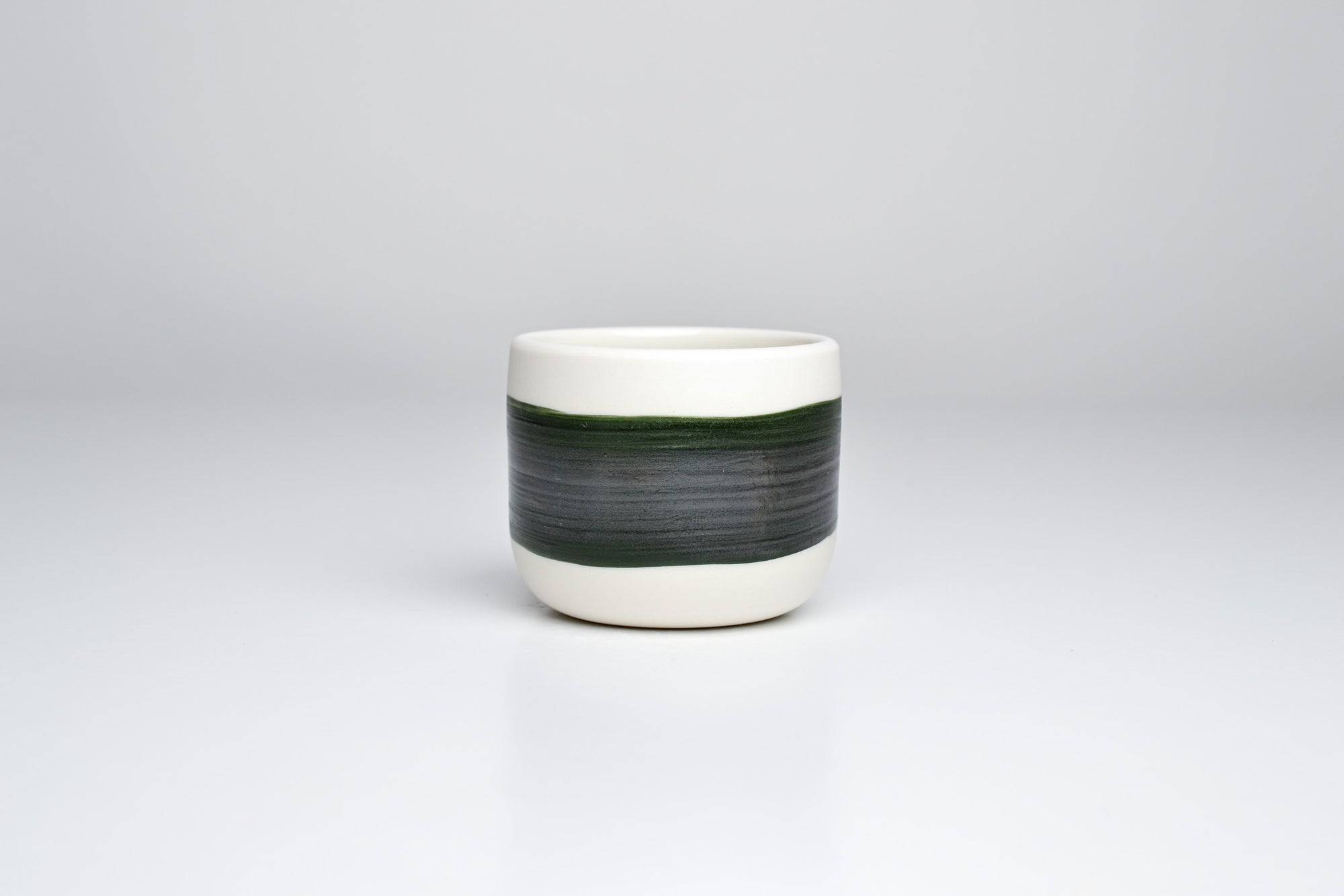 Simple cup, green line, 100ml