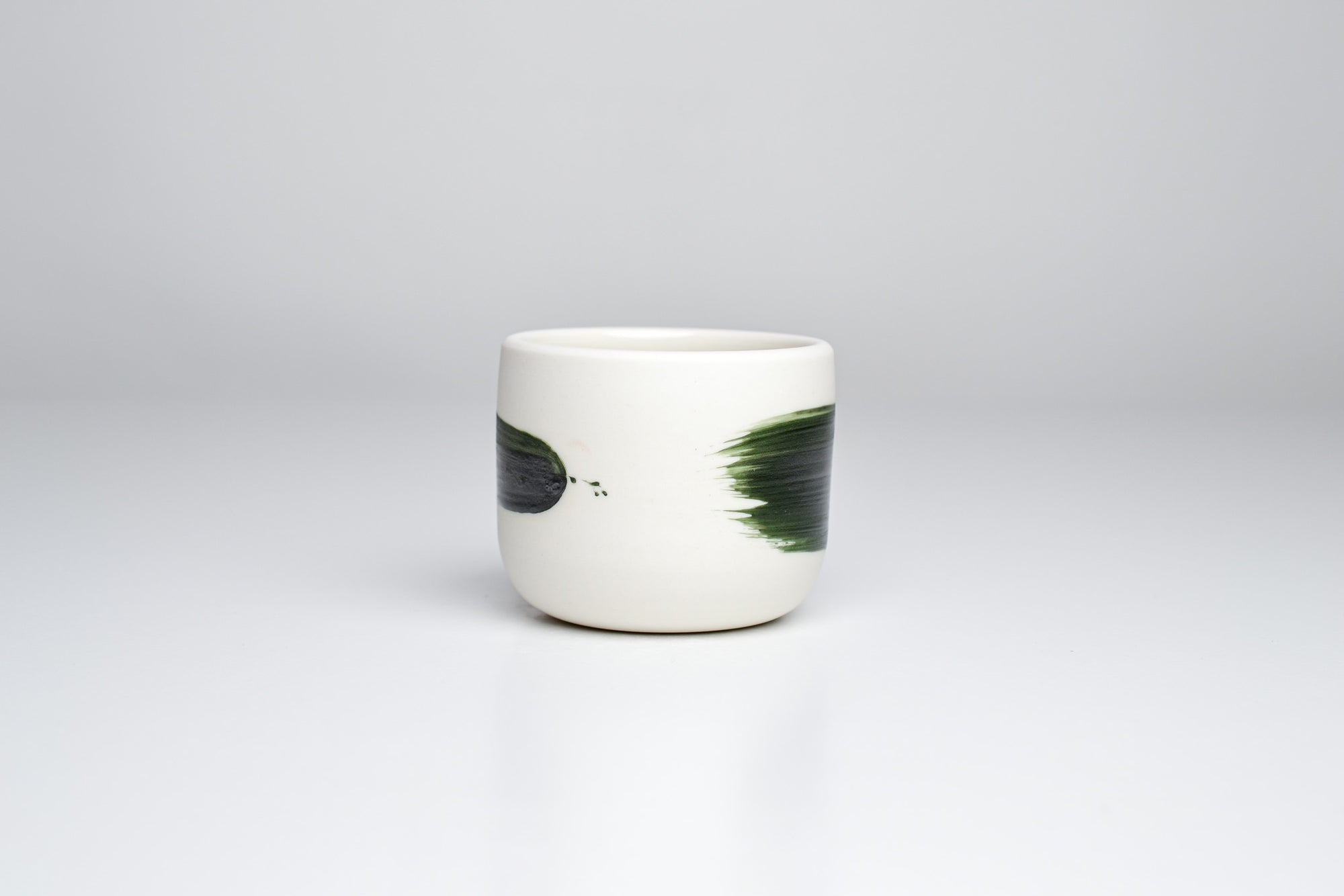 Simple cup, green line, 100ml