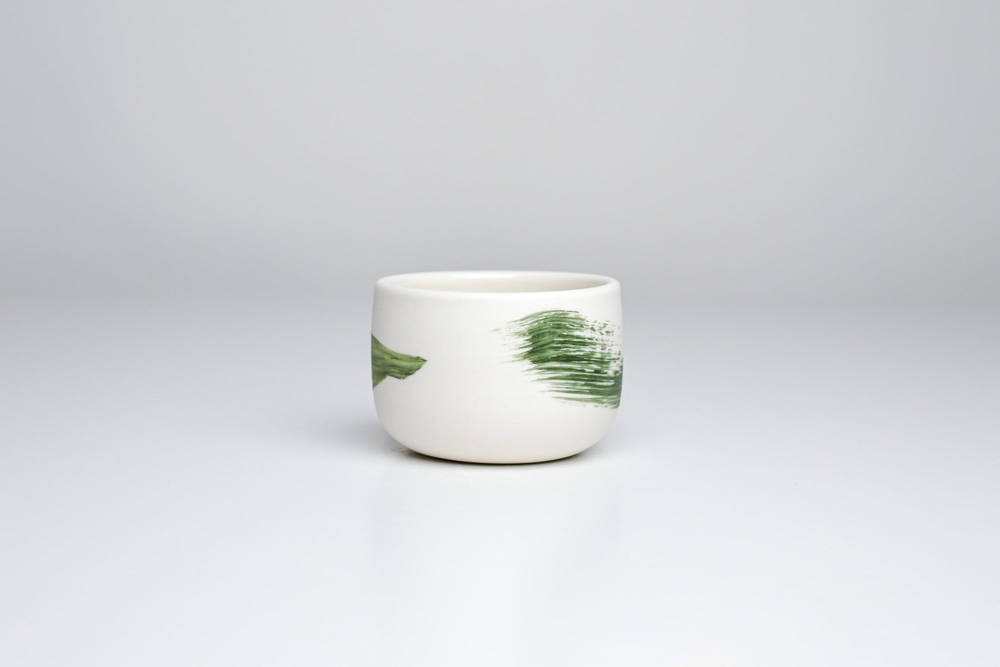 Simple cup, green line, 70ml