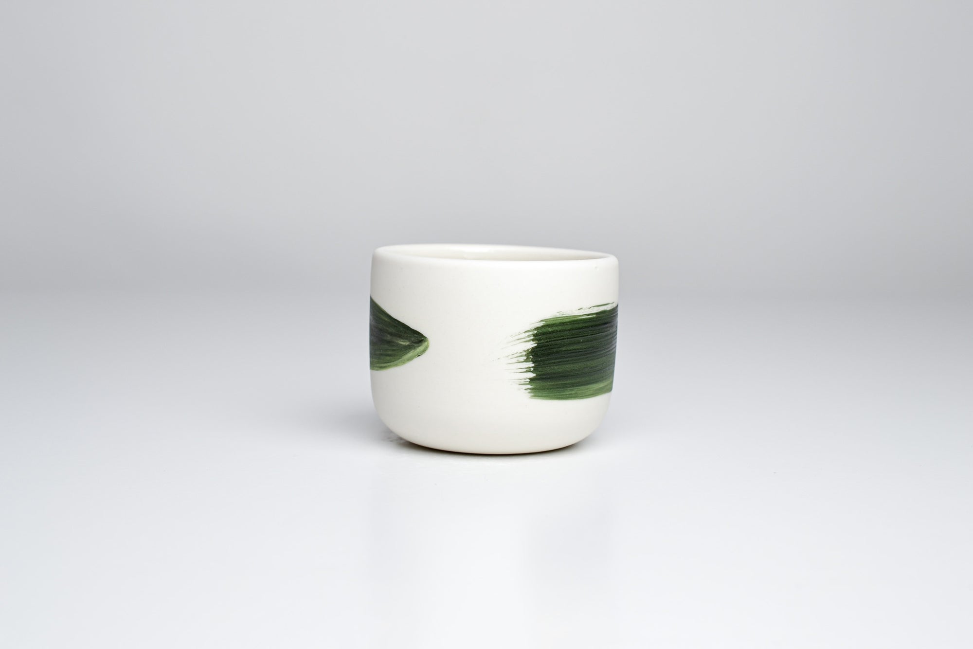 Simple cup, green line, 100ml
