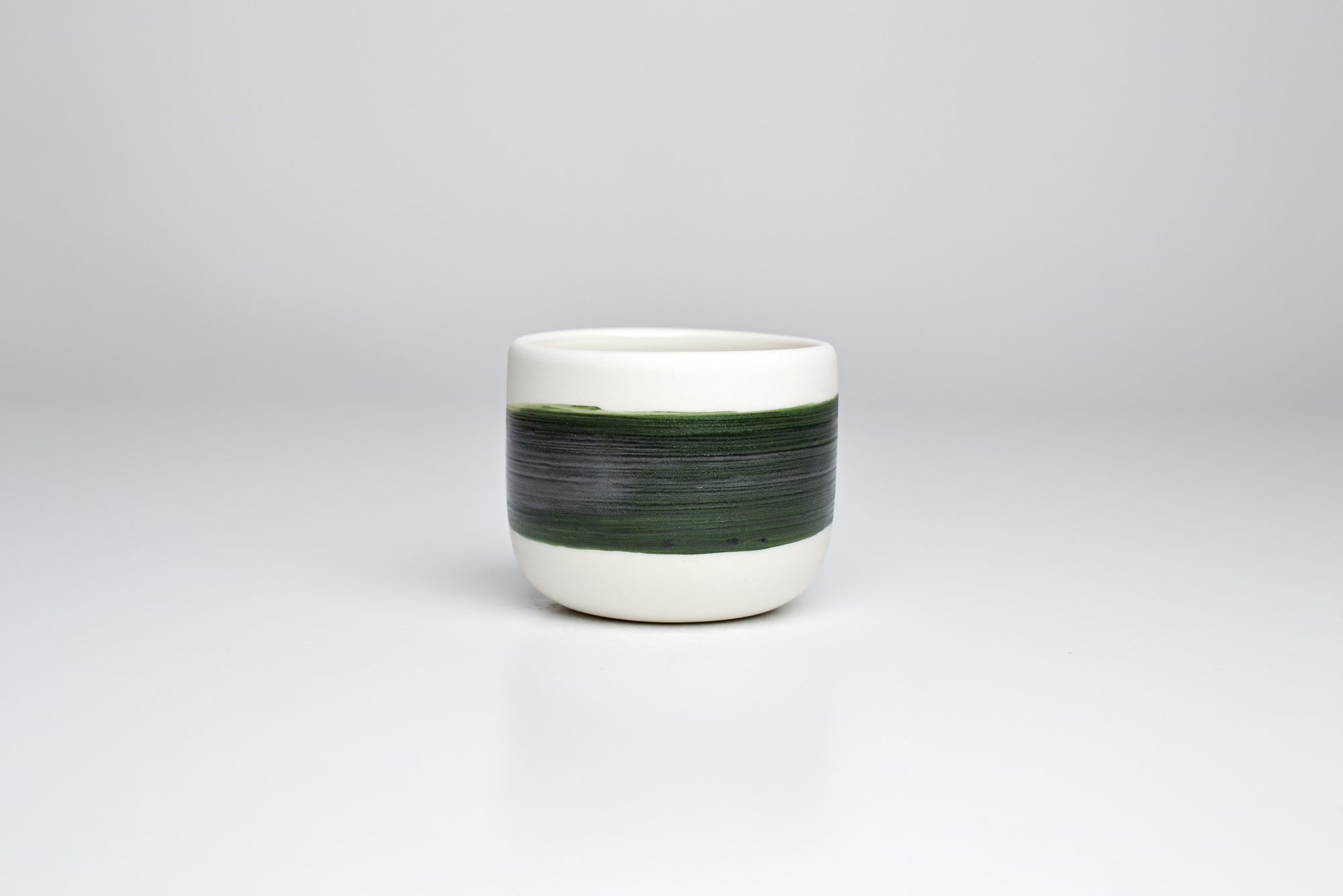 Simple cup, green line, 100ml