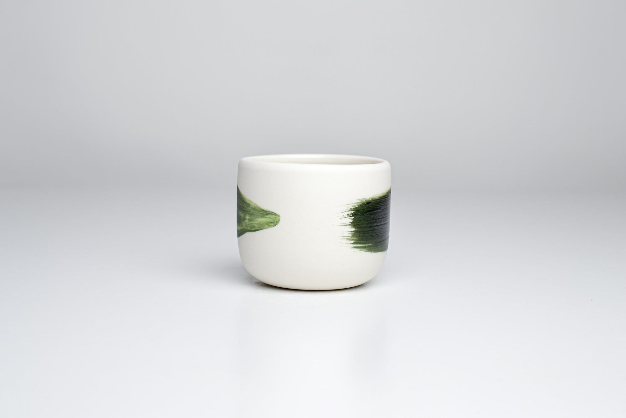 Simple cup, green line, 100ml