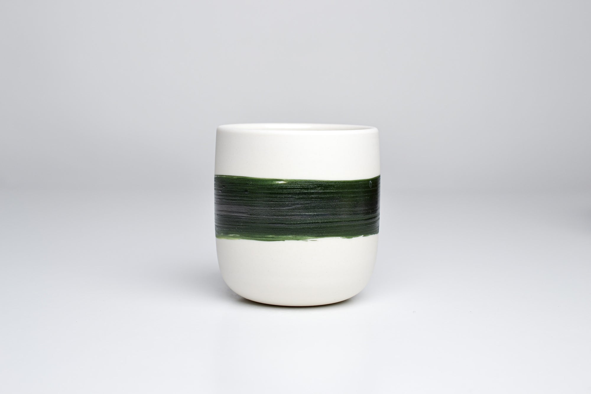 Simple cup, green line, 150ml