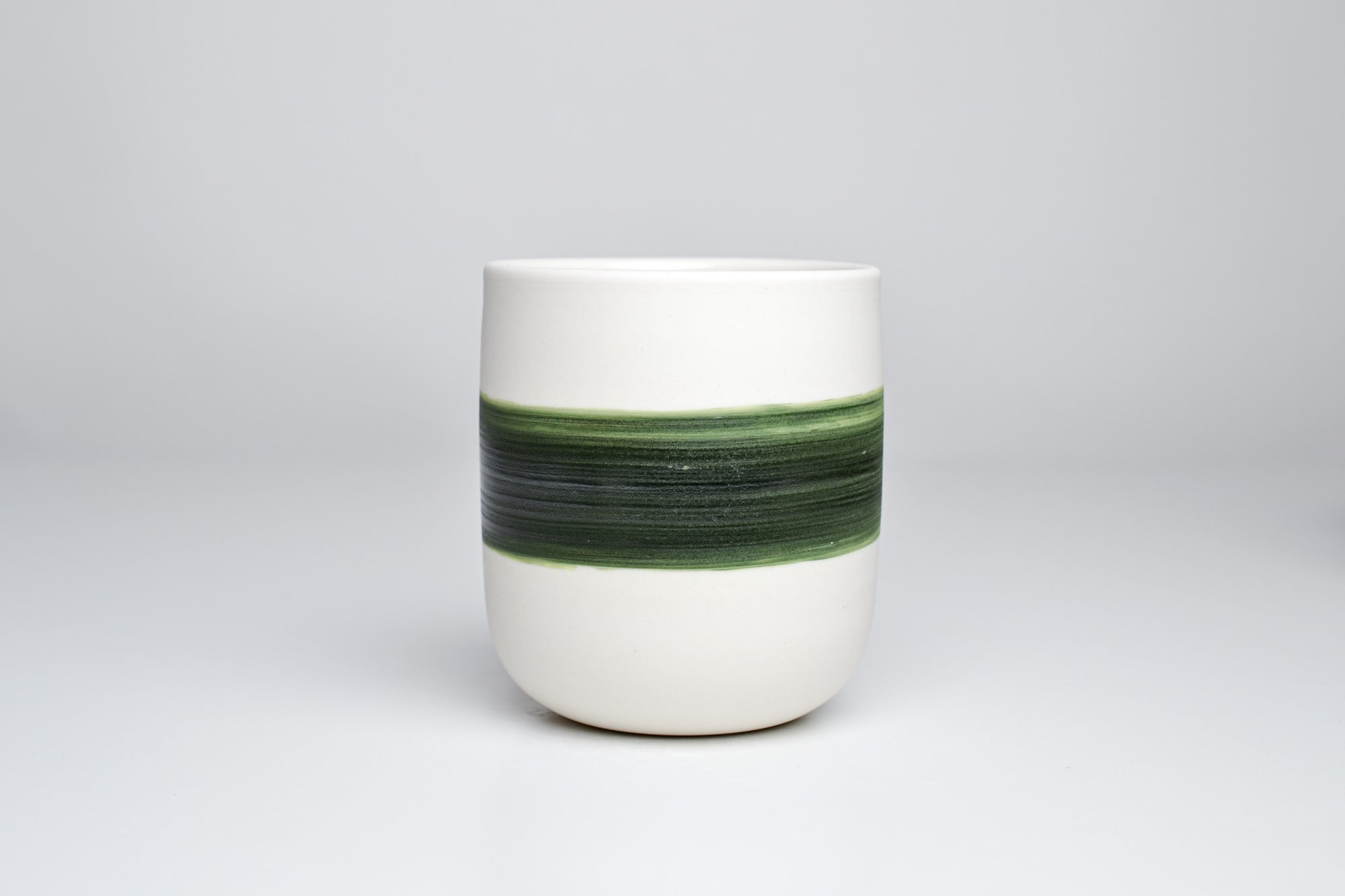 Simple cup, green line, 250ml