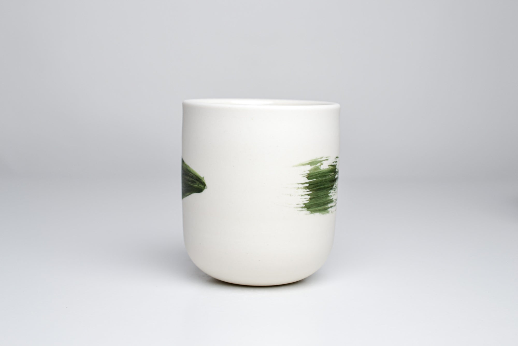 Simple cup, green line, 250ml