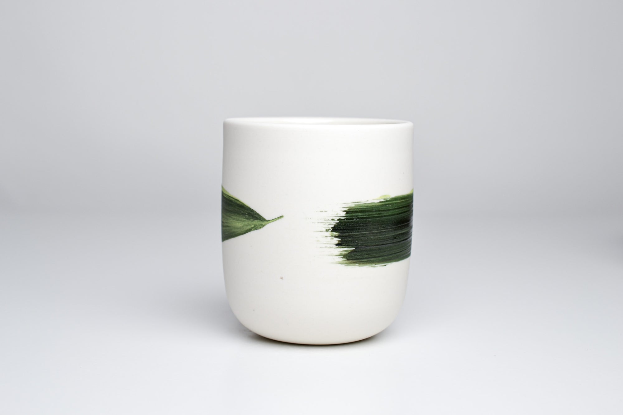 Simple cup, green line, 250ml