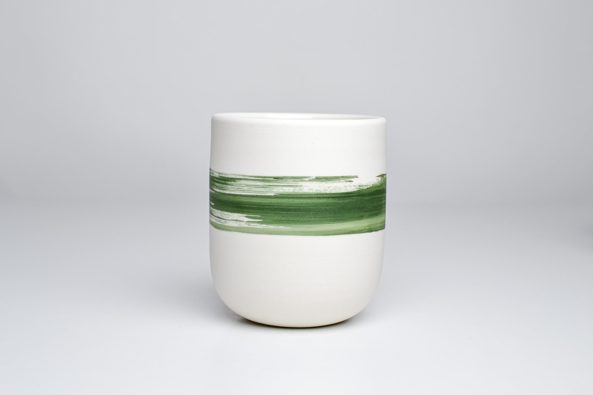 Simple cup, green line, 250ml