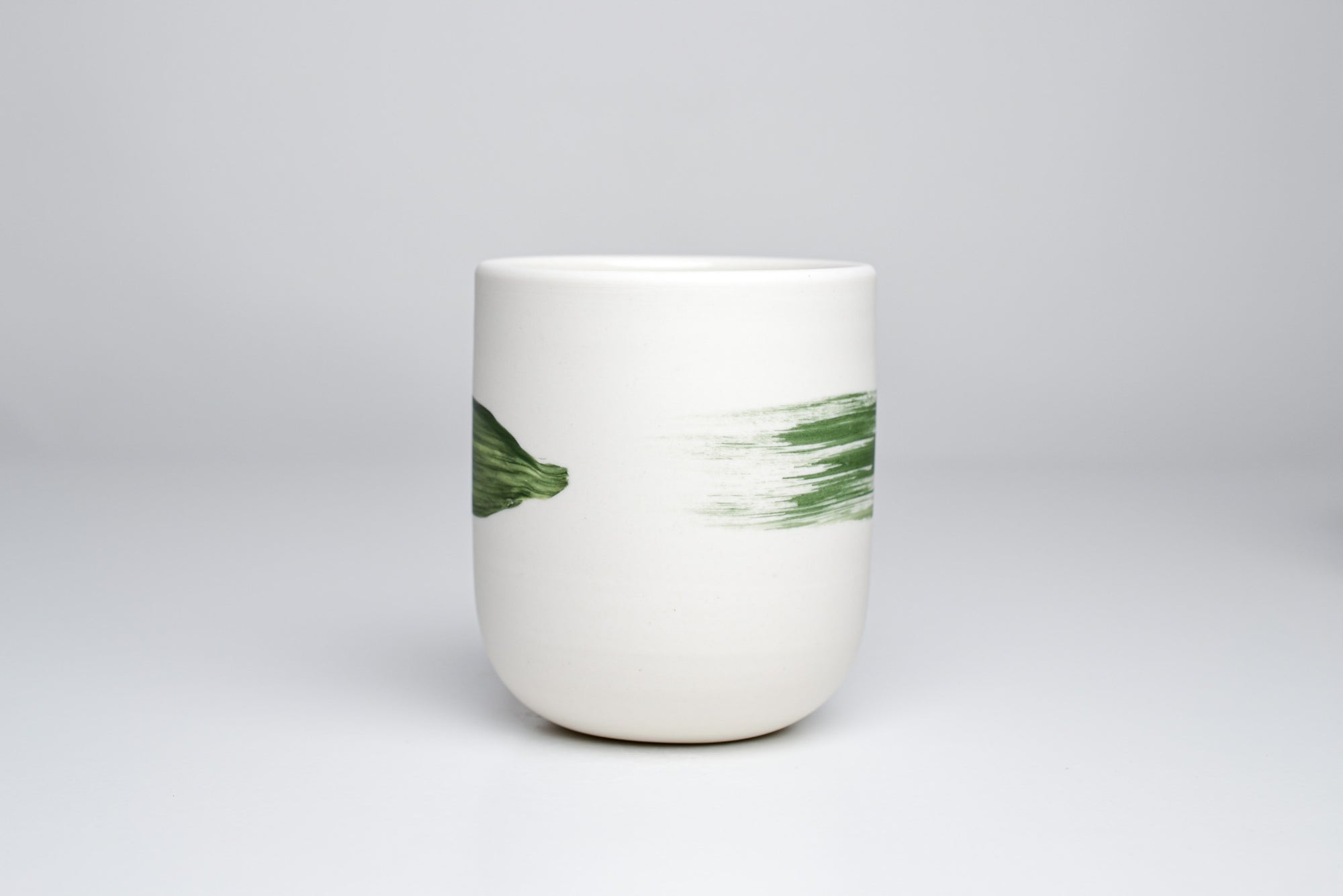 Simple cup, green line, 250ml
