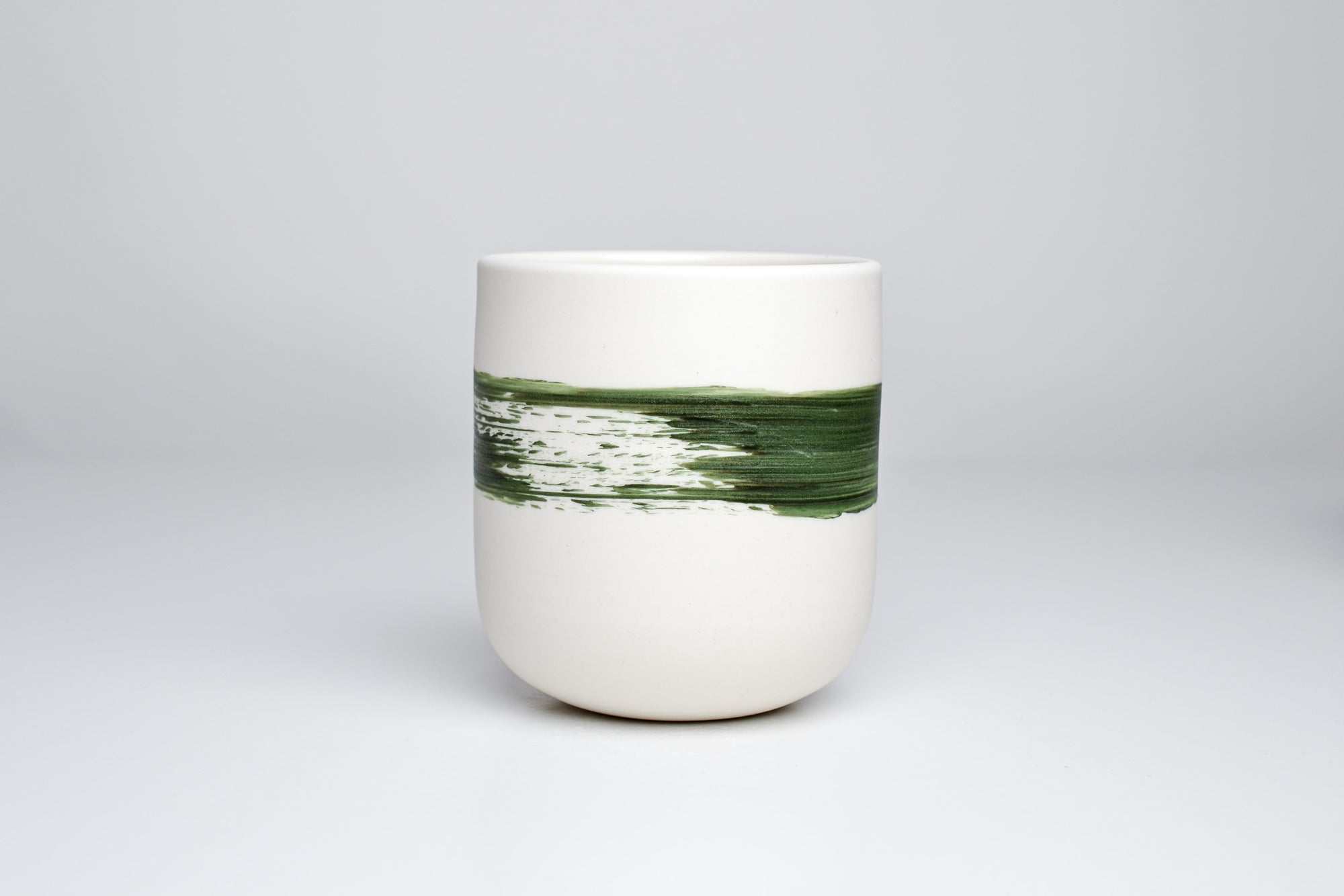 Simple cup, green line, 250ml