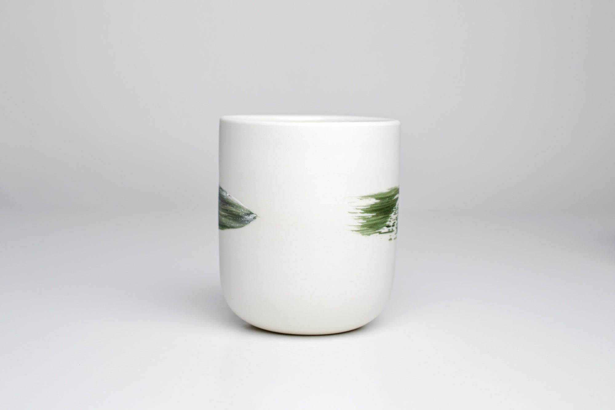 Simple cup, green line, 250ml