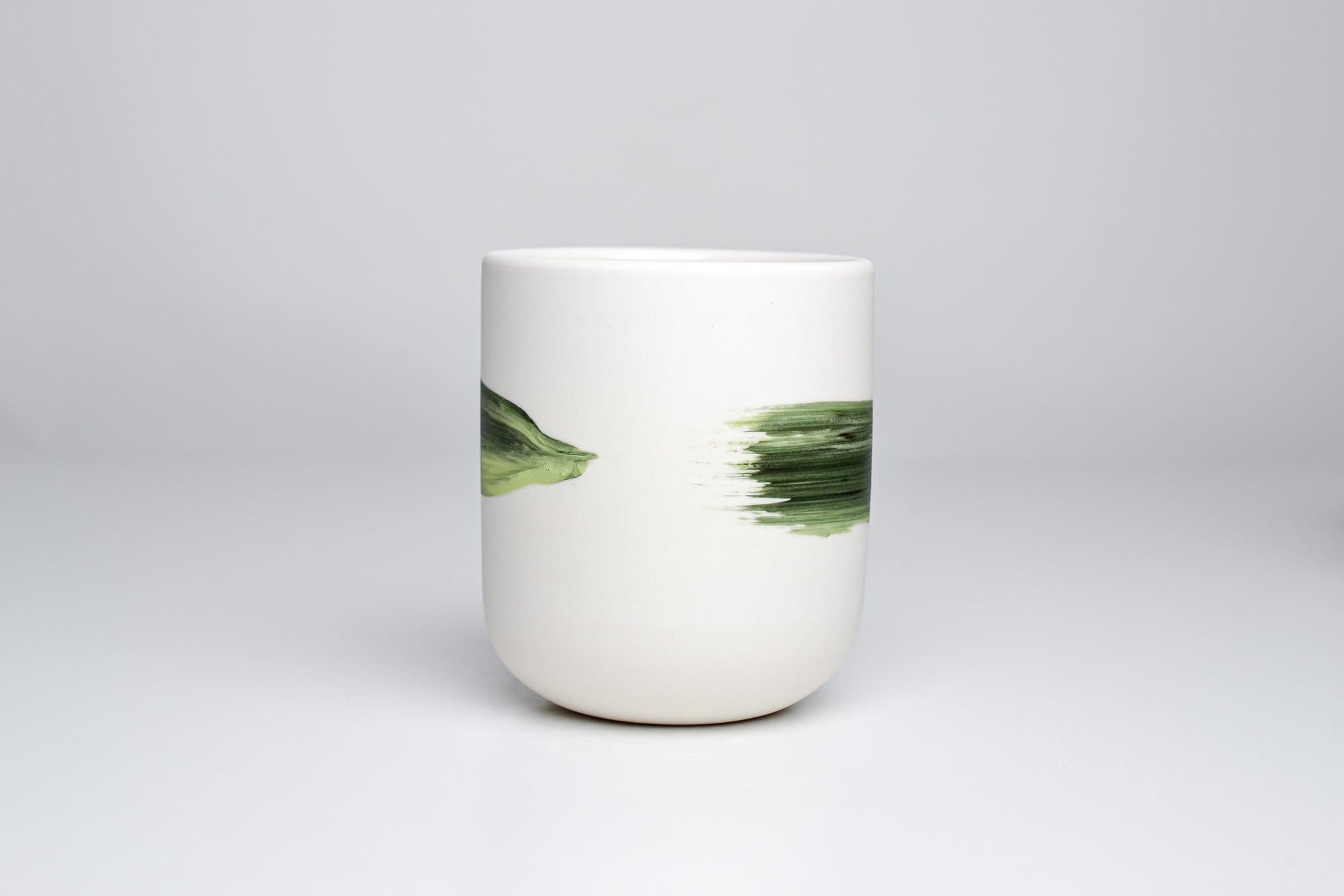 Simple cup, green line, 250ml
