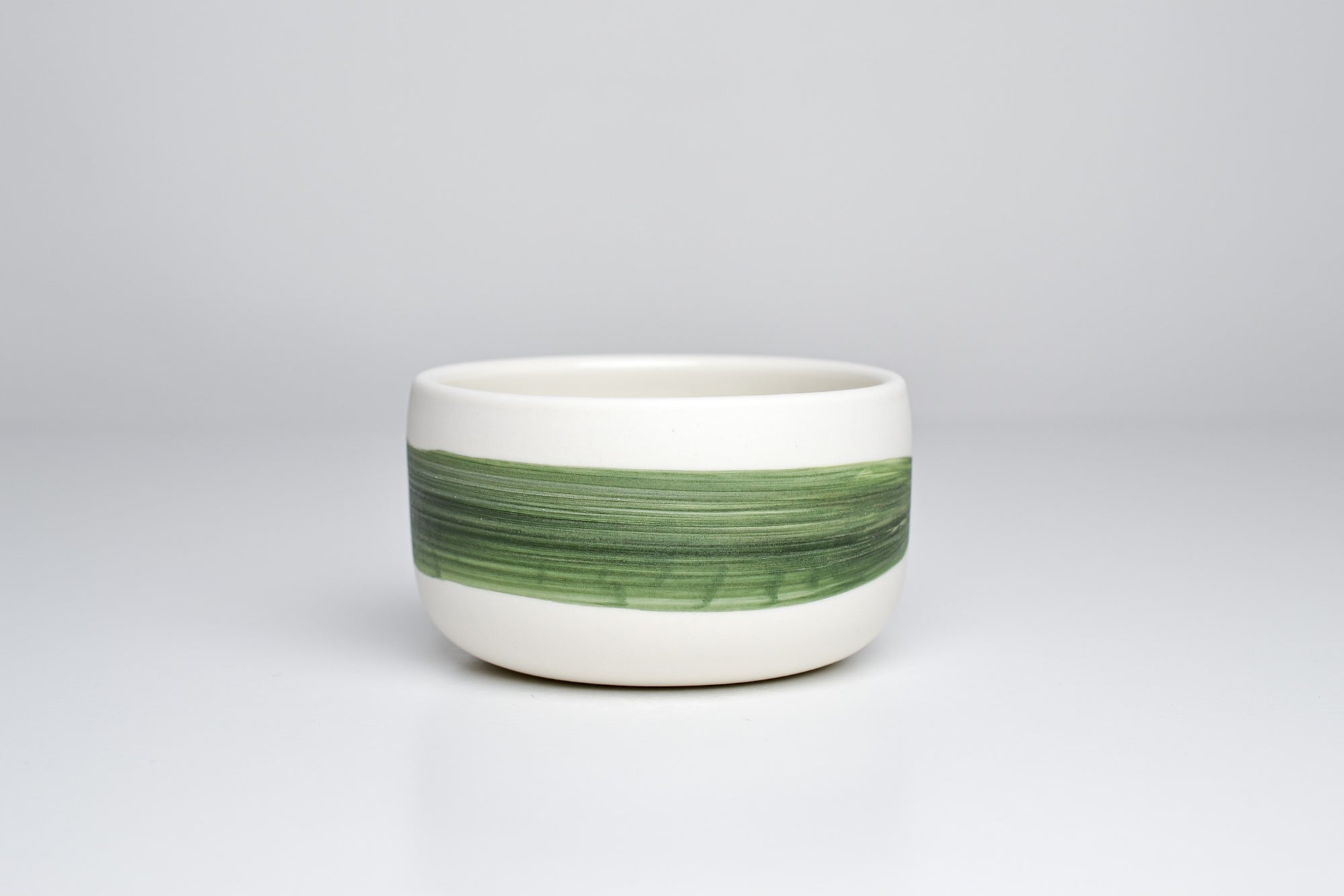 Simple cup, green line, 180ml