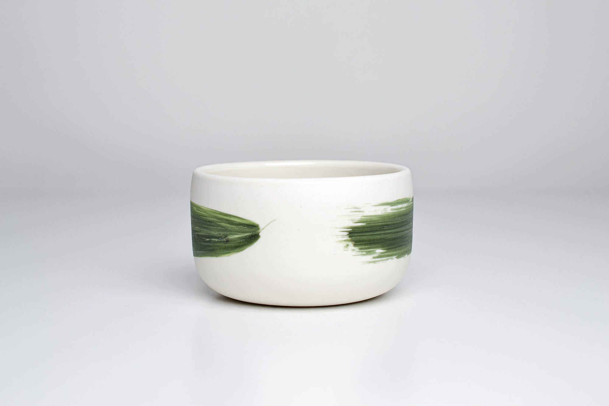 Simple cup, green line, 180ml