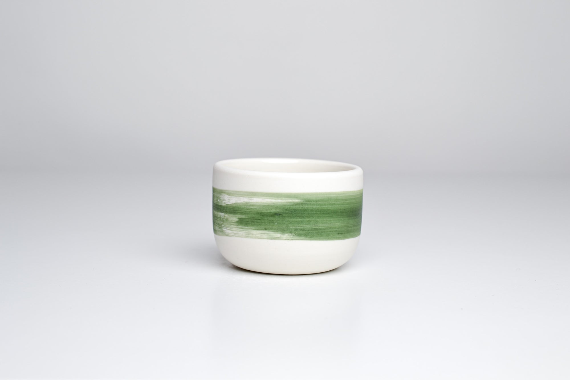 Simple cup, green line, 70ml