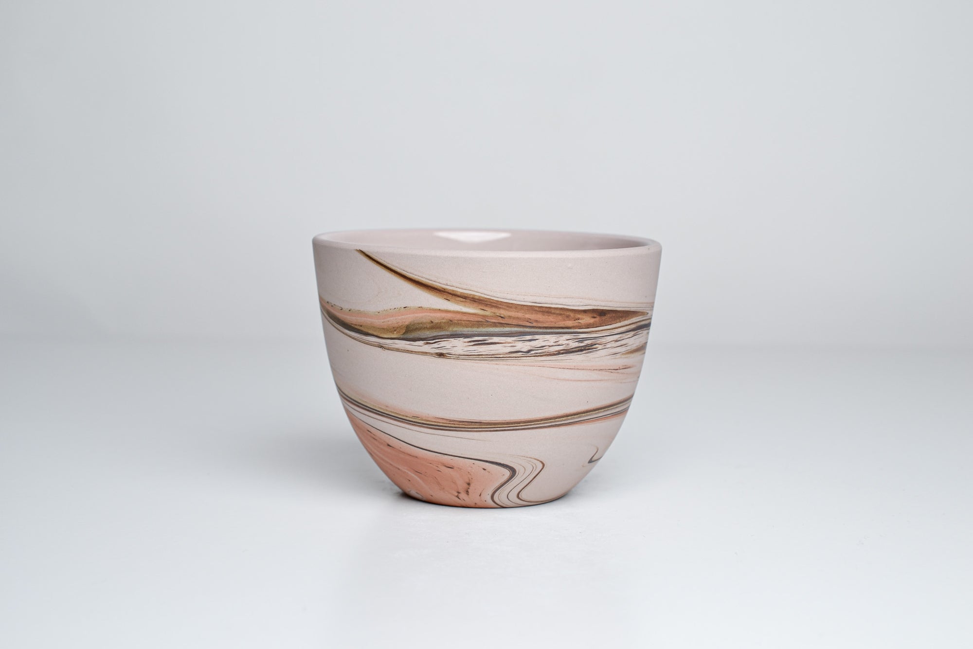 Smoke cup, coral&brown - 300ml