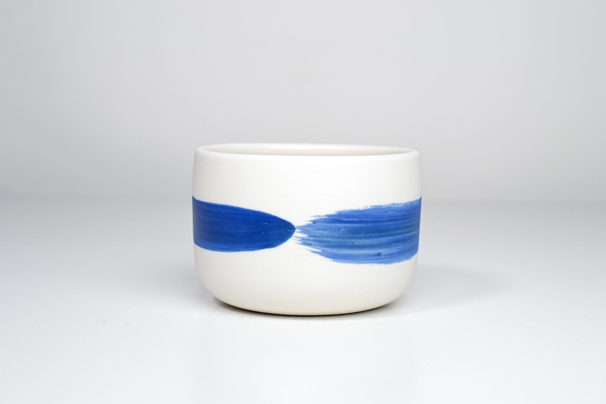 Simple cup, blue line, 300ml