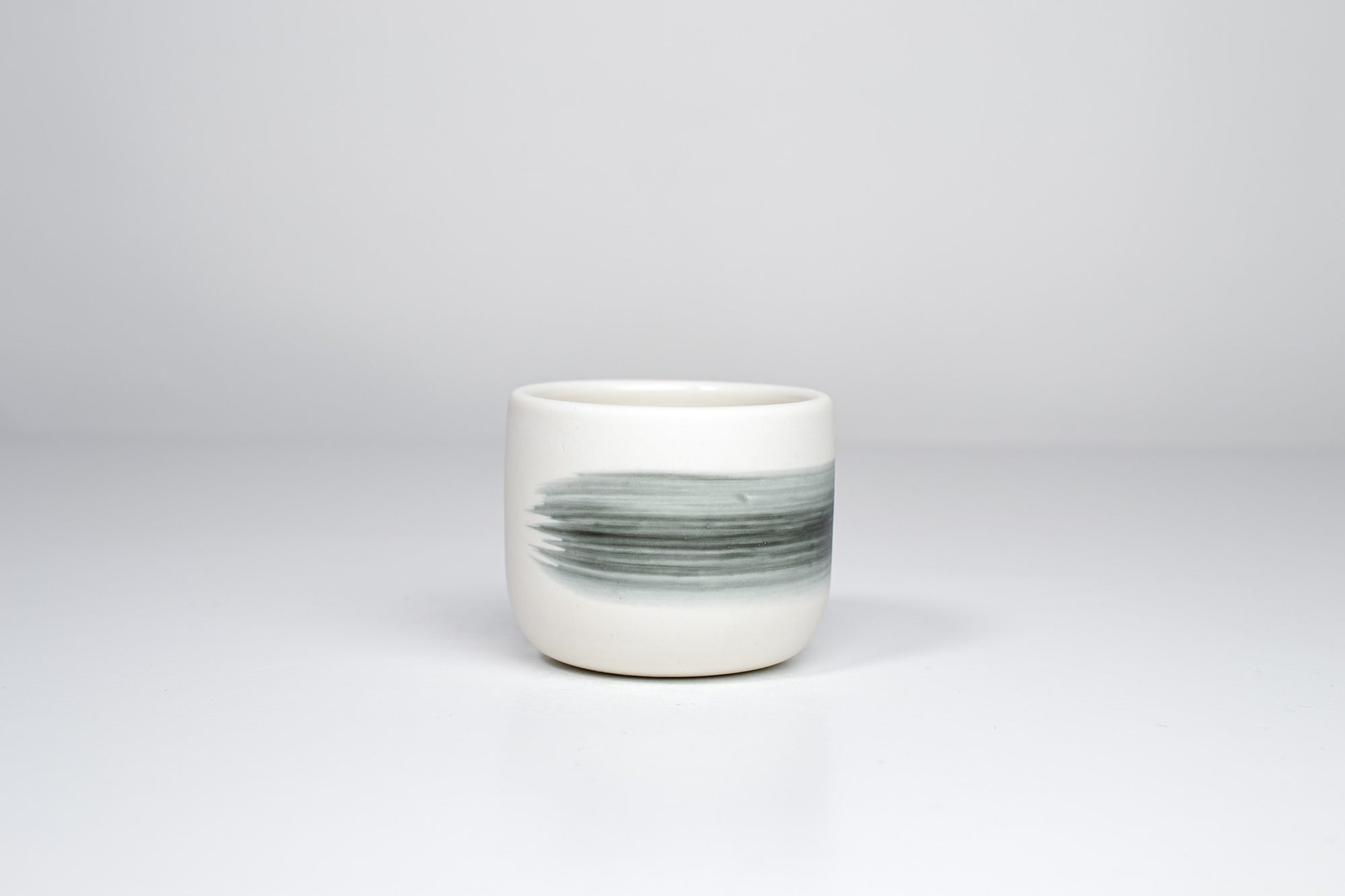 Simple cup, gray line, 100ml