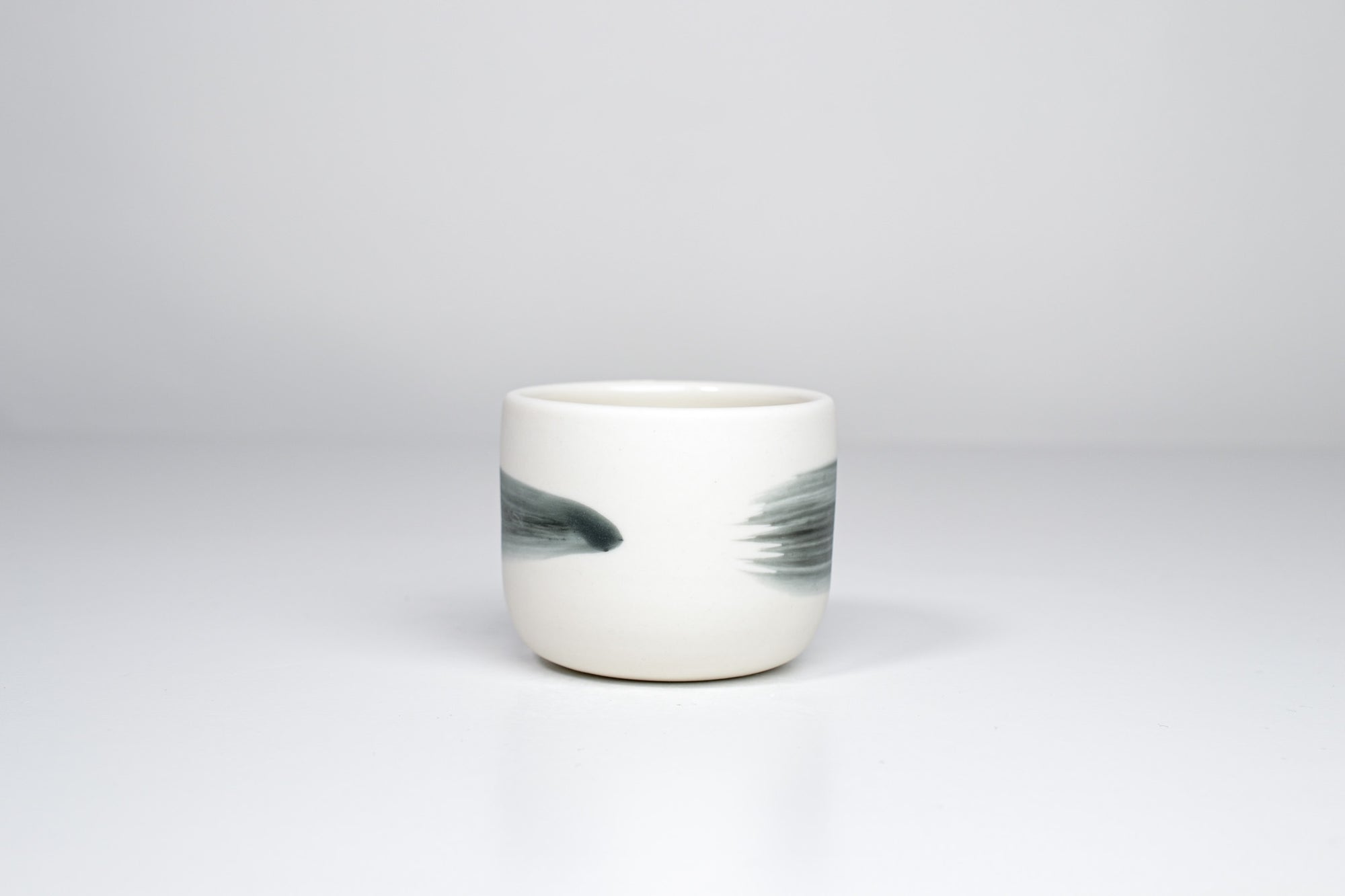 Simple cup, gray line, 100ml