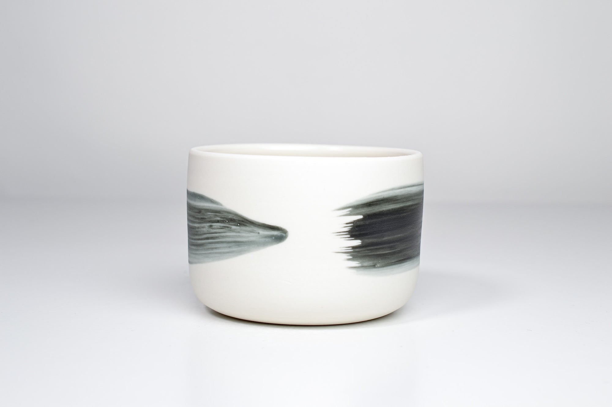 Simple cup, gray line, 300ml