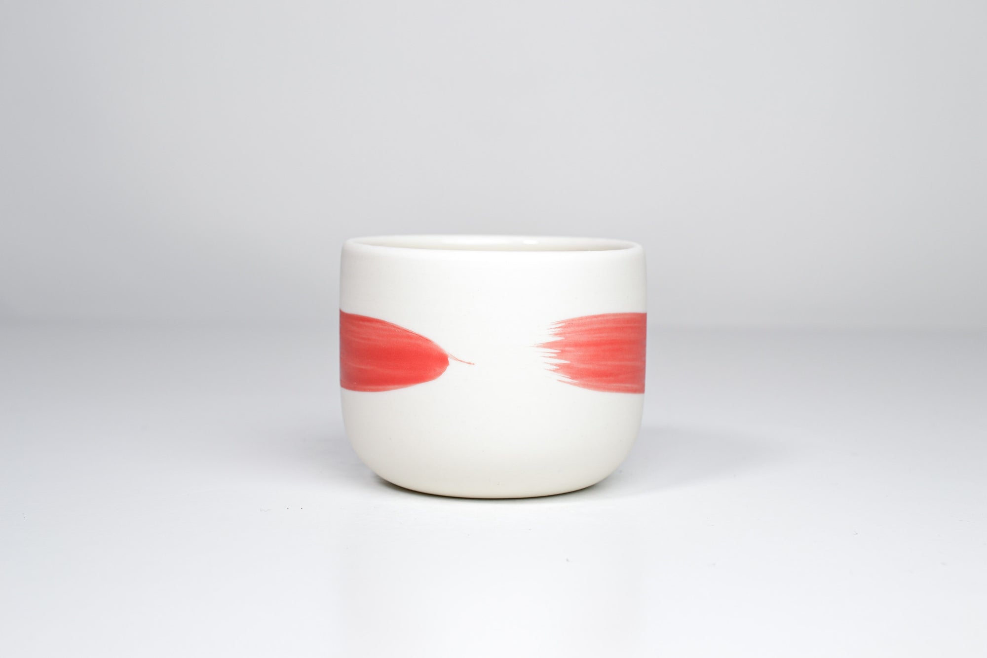 Simple cup, red line, 200ml