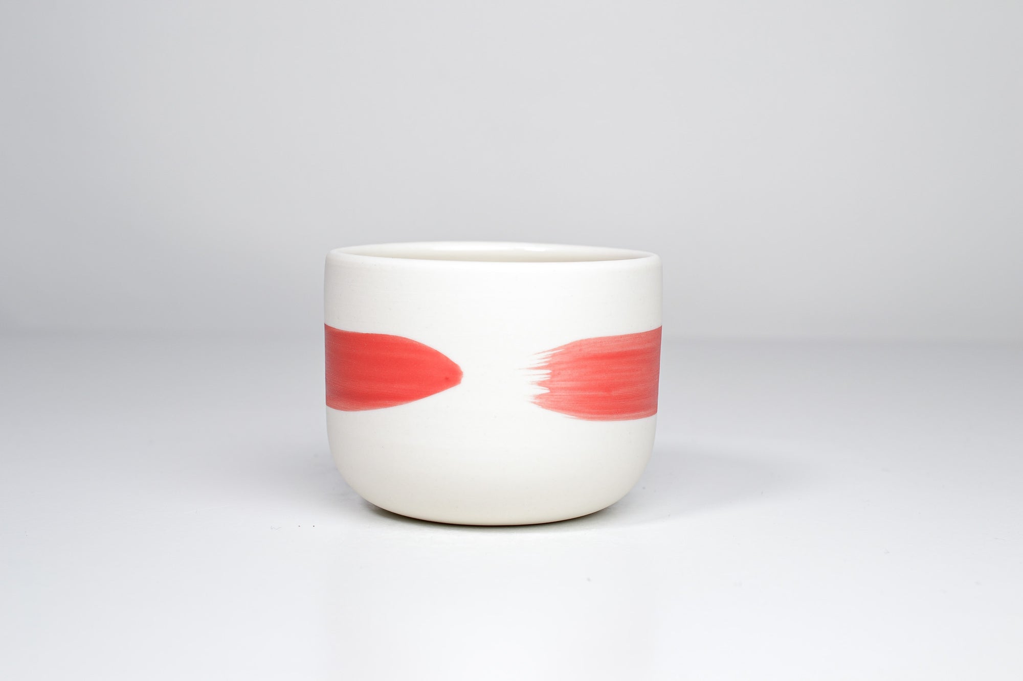Simple cup, red line, 200ml