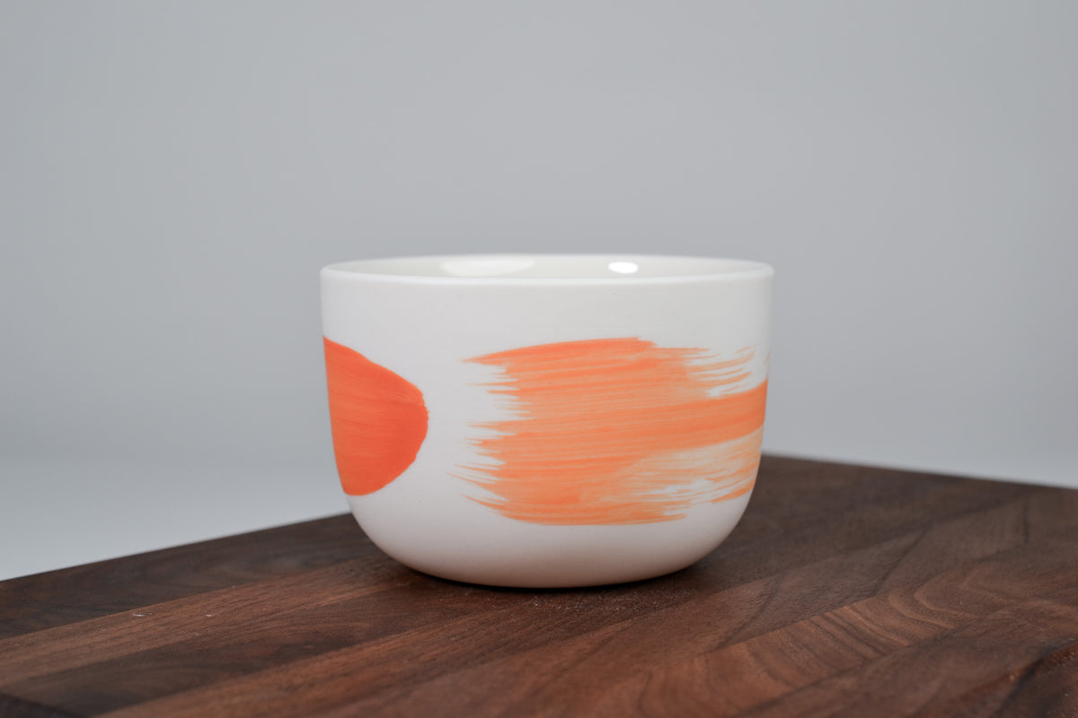 Bright Orange Line - Simple coffee mug - 280 ml