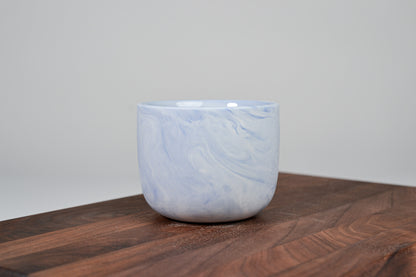 Kávový hrnek z porcelánu - Flow - modrý - 200 ml