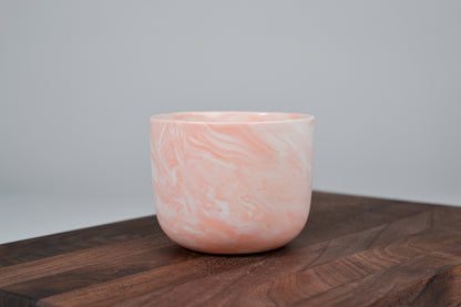 Kávový hrnek z porcelánu - Flow - růžový - 200 ml - matná verze