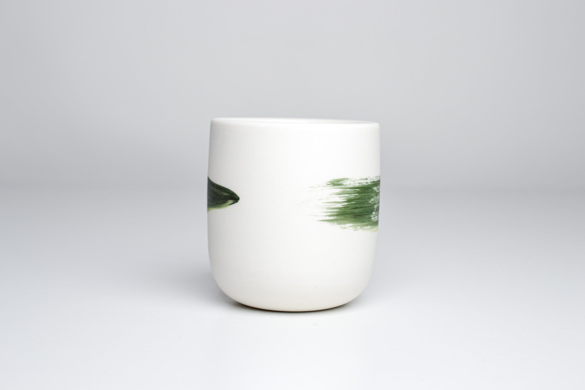 Simple cup, green line, 150ml